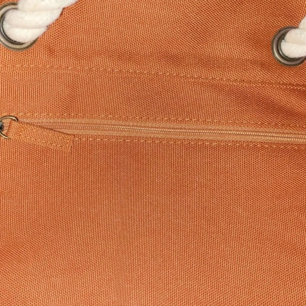 Bergdorf Goodman Sisley Paris Orange White Rope Handle Large Tote Hand Bag NWOT​ - Picture 5 of 9
